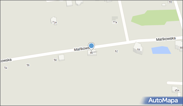 Warszawa, Mańkowska, 60, mapa Warszawy