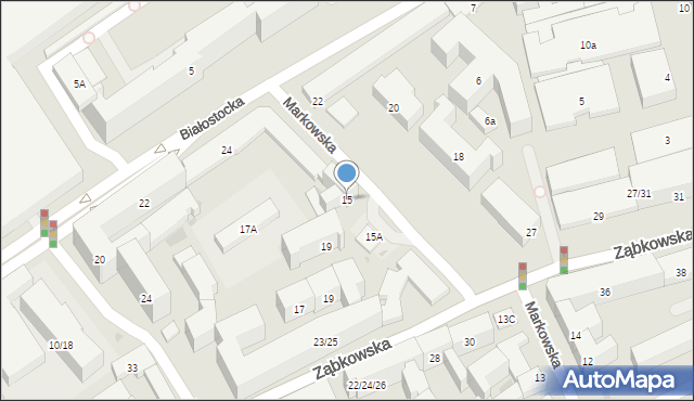 Warszawa, Markowska, 15, mapa Warszawy