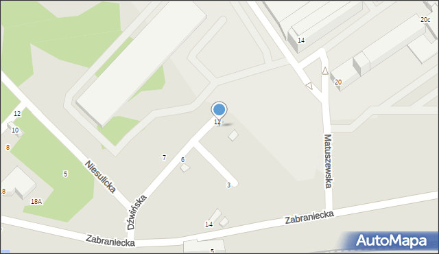 Warszawa, Matuszewska, 12, mapa Warszawy