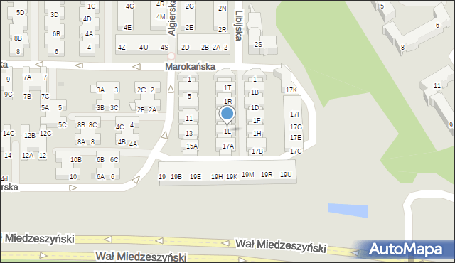 Warszawa, Marokańska, 1L, mapa Warszawy