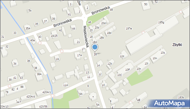 Warszawa, Masłowiecka, 16, mapa Warszawy