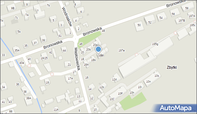 Warszawa, Masłowiecka, 18c, mapa Warszawy