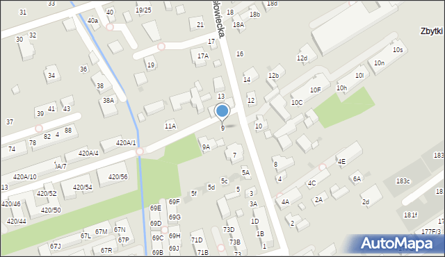 Warszawa, Masłowiecka, 9, mapa Warszawy