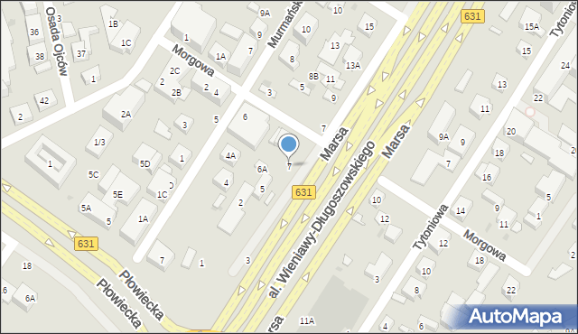 Warszawa, Marsa, 7, mapa Warszawy