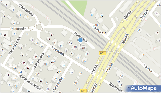 Warszawa, Makowska, 1C, mapa Warszawy