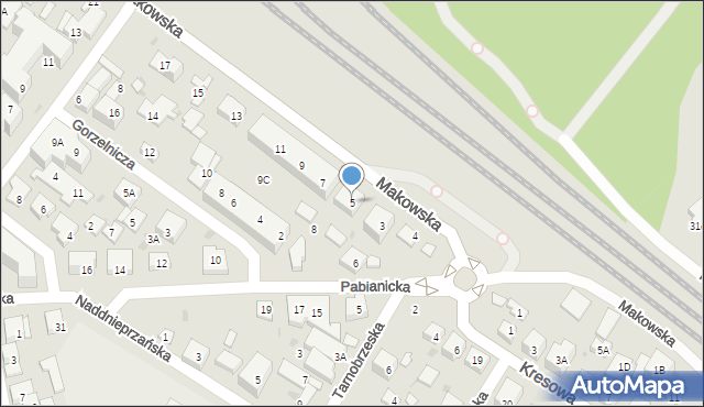 Warszawa, Makowska, 5, mapa Warszawy