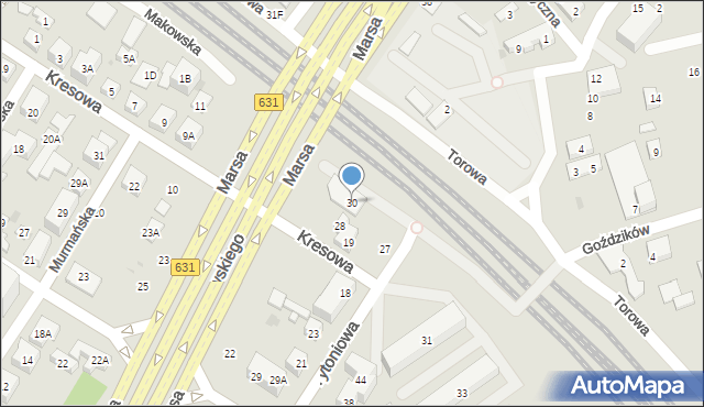Warszawa, Marsa, 30, mapa Warszawy