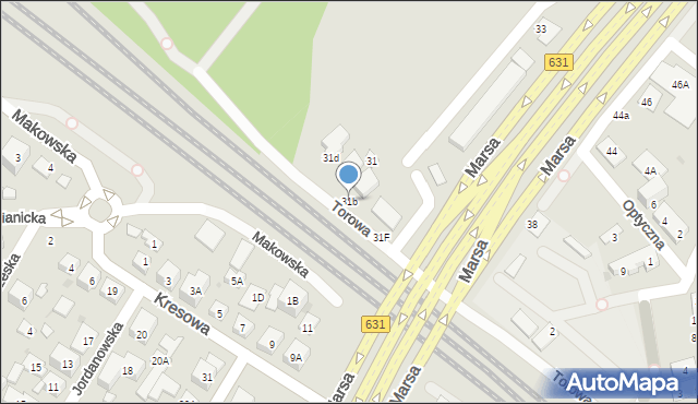 Warszawa, Marsa, 31b, mapa Warszawy