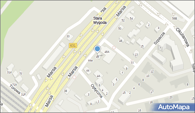 Warszawa, Marsa, 46, mapa Warszawy