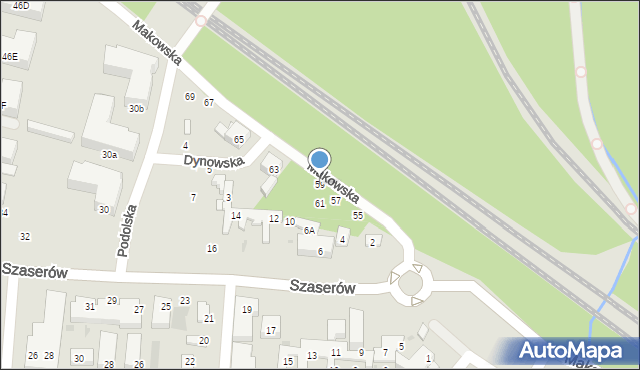 Warszawa, Makowska, 59, mapa Warszawy