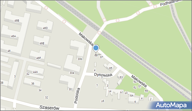 Warszawa, Makowska, 69, mapa Warszawy