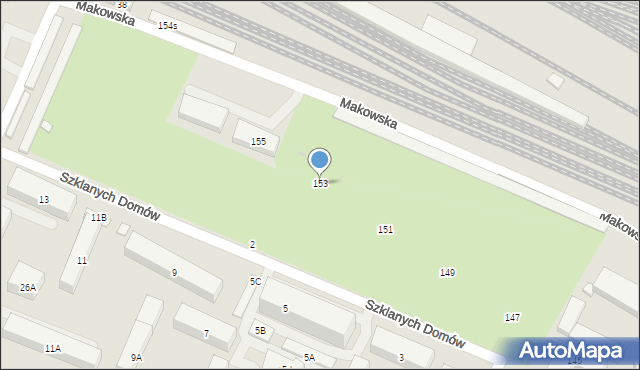 Warszawa, Makowska, 153, mapa Warszawy