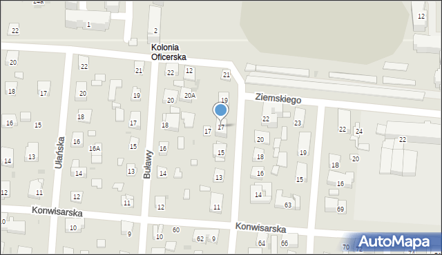 Warszawa, Markietanki, 17, mapa Warszawy
