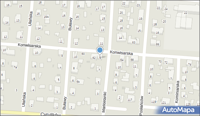 Warszawa, Markietanki, 9, mapa Warszawy