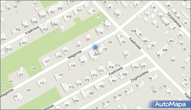 Warszawa, Magenta, 150, mapa Warszawy