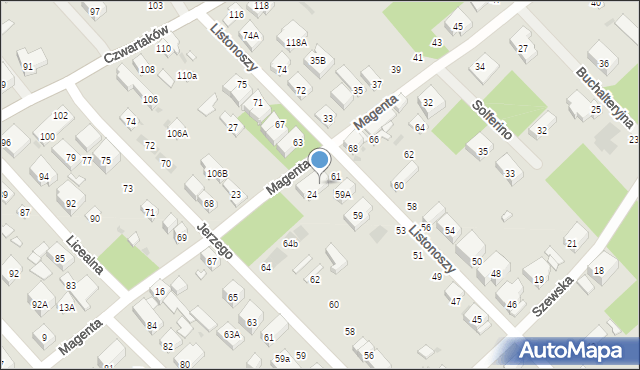 Warszawa, Magenta, 26, mapa Warszawy