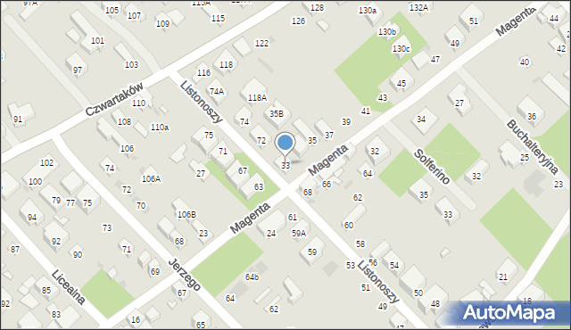 Warszawa, Magenta, 33, mapa Warszawy