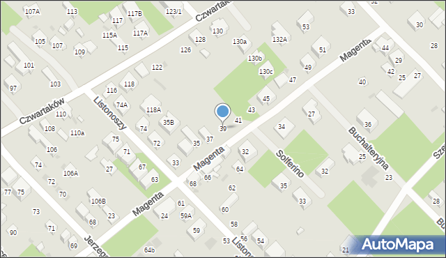 Warszawa, Magenta, 39, mapa Warszawy
