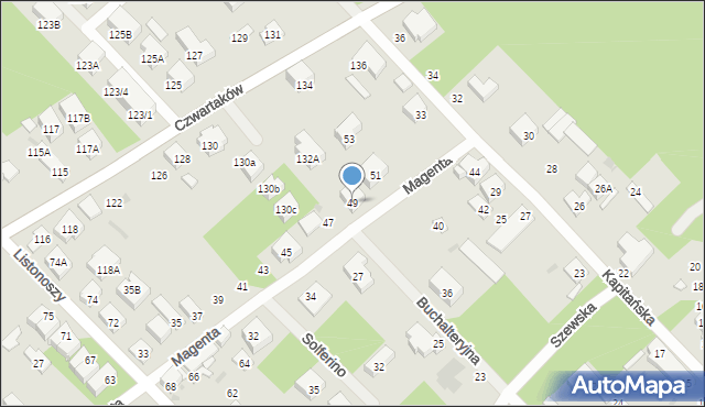 Warszawa, Magenta, 49, mapa Warszawy