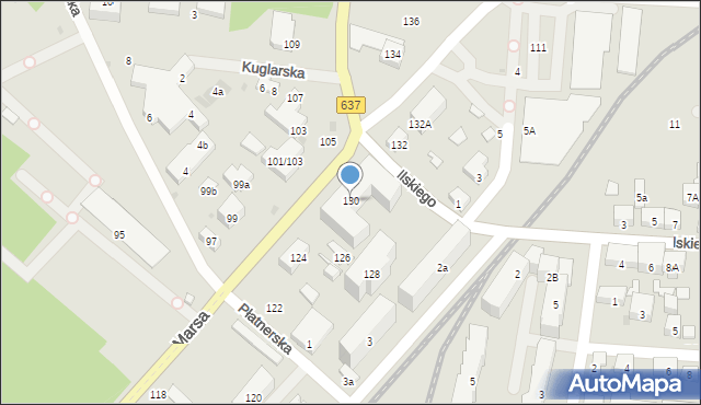 Warszawa, Marsa, 130, mapa Warszawy