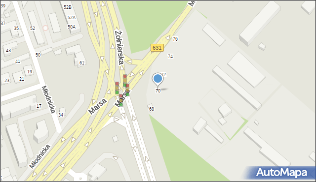 Warszawa, Marsa, 70, mapa Warszawy