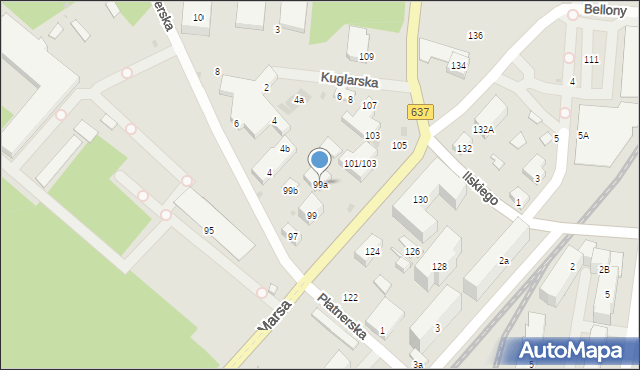 Warszawa, Marsa, 99a, mapa Warszawy