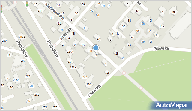 Warszawa, Maciejowicka, 3, mapa Warszawy