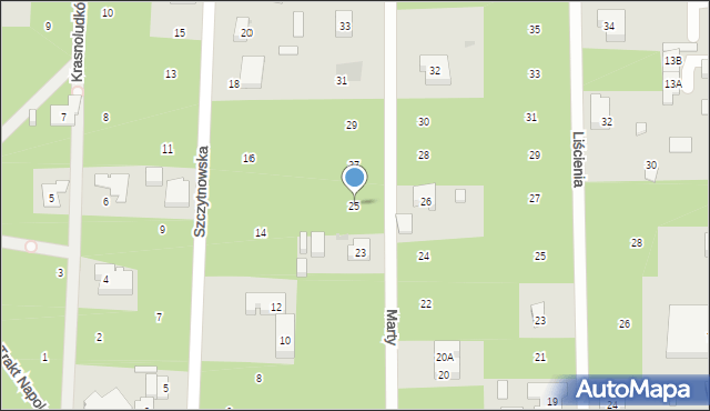 Warszawa, Marty, 25, mapa Warszawy