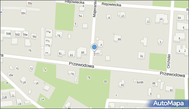 Warszawa, Majerankowa, 2, mapa Warszawy
