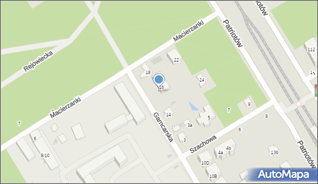 Warszawa, Macierzanki, 16, mapa Warszawy