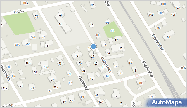 Warszawa, Malczycka, 17a, mapa Warszawy