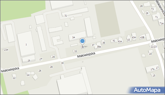 Warszawa, Małowiejska, 35, mapa Warszawy