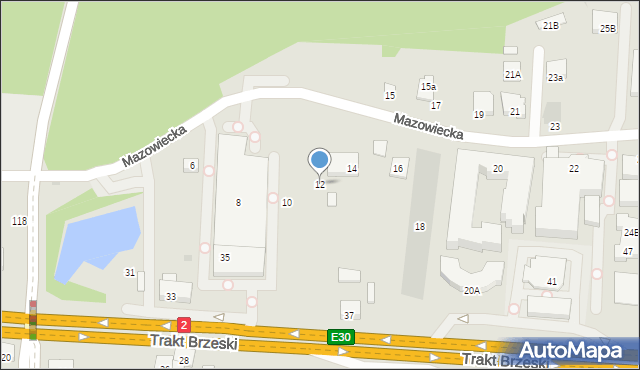 Warszawa, Mazowiecka, 12, mapa Warszawy