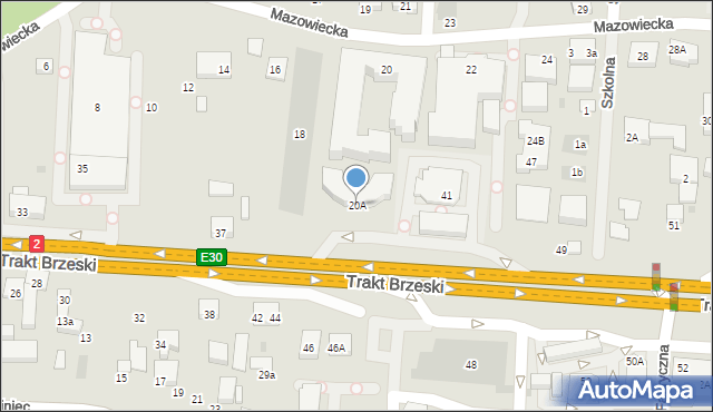 Warszawa, Mazowiecka, 20A, mapa Warszawy