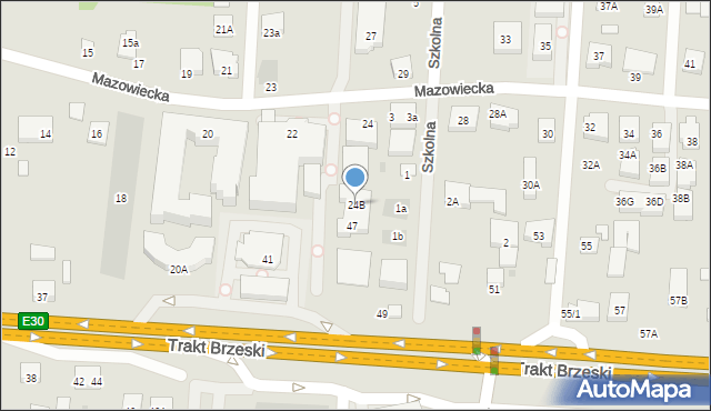 Warszawa, Mazowiecka, 24B, mapa Warszawy
