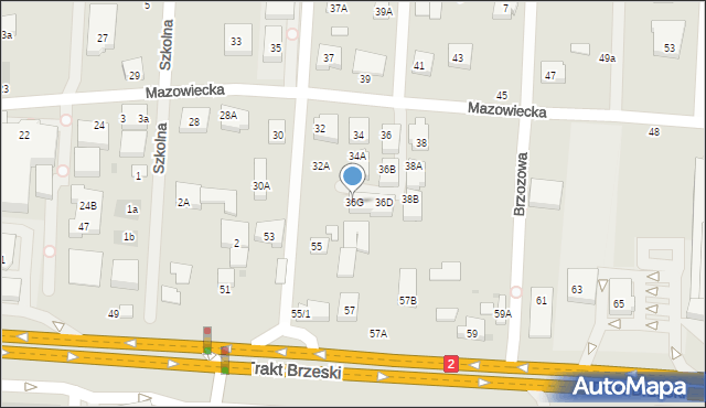 Warszawa, Mazowiecka, 36G, mapa Warszawy