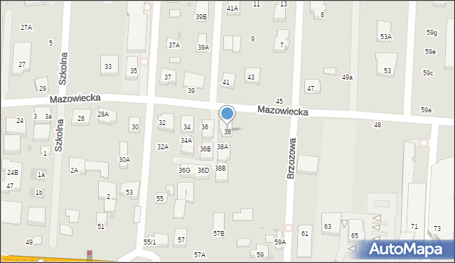 Warszawa, Mazowiecka, 38, mapa Warszawy