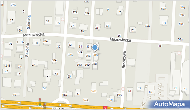 Warszawa, Mazowiecka, 38A, mapa Warszawy