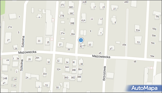 Warszawa, Mazowiecka, 41, mapa Warszawy