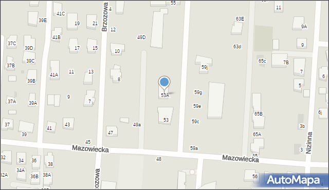 Warszawa, Mazowiecka, 53A, mapa Warszawy