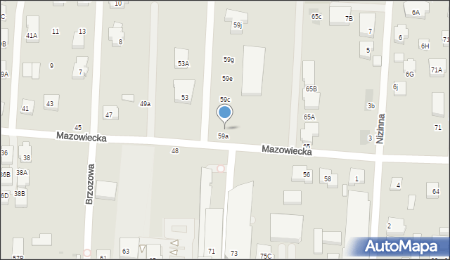 Warszawa, Mazowiecka, 59b, mapa Warszawy