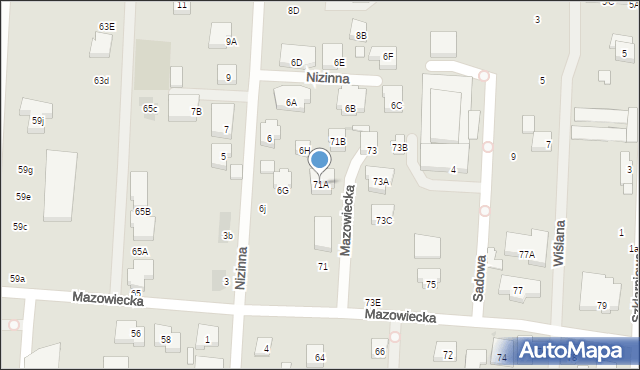 Warszawa, Mazowiecka, 71A, mapa Warszawy