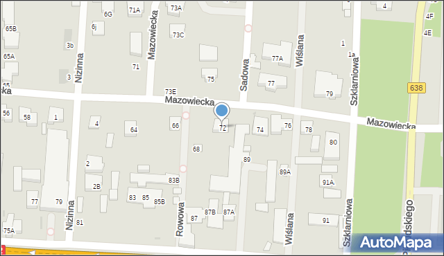 Warszawa, Mazowiecka, 72, mapa Warszawy
