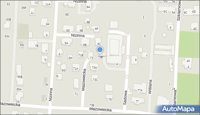 Warszawa, Mazowiecka, 73B, mapa Warszawy