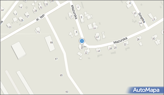 Węgorzewo, Mazurska, 10, mapa Węgorzewo