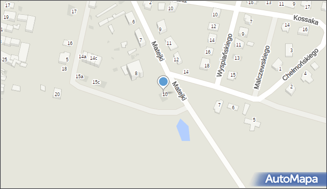 Wiązów, Matejki Jana, 10, mapa Wiązów