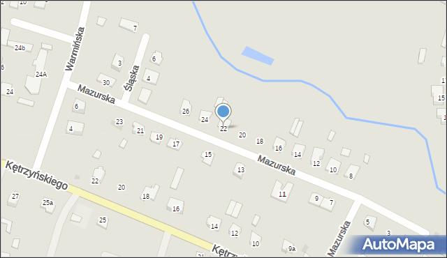 Wielbark, Mazurska, 22, mapa Wielbark