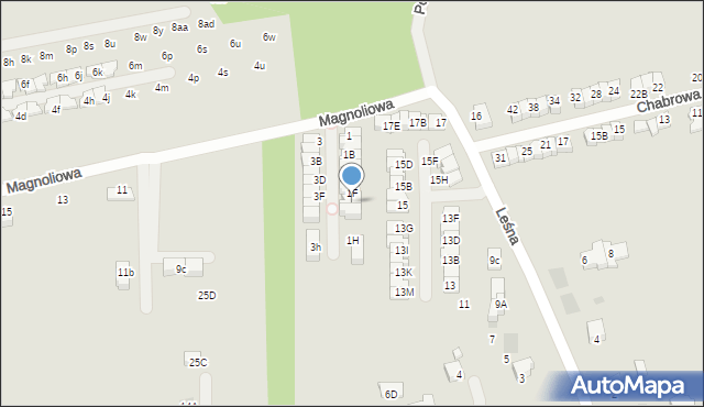 Wieliczka, Magnoliowa, 1G, mapa Wieliczka