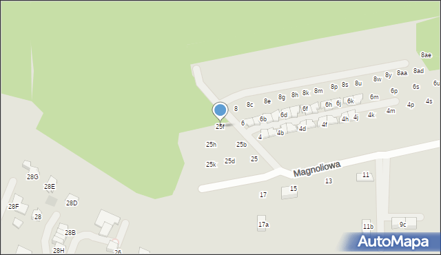 Wieliczka, Magnoliowa, 25f, mapa Wieliczka