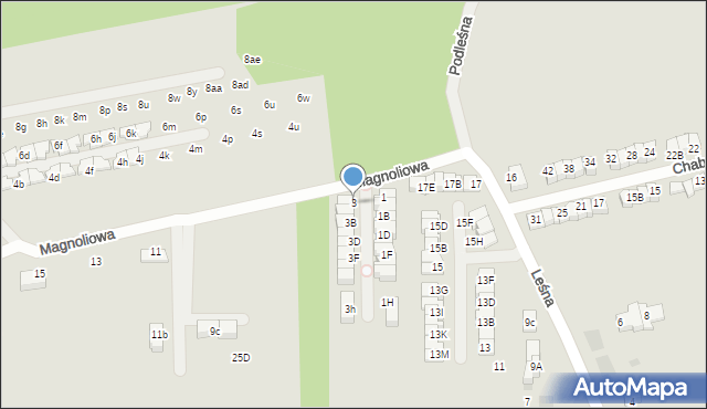Wieliczka, Magnoliowa, 3, mapa Wieliczka
